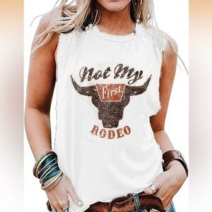 Not My First Rodeo Tank Top Size Large